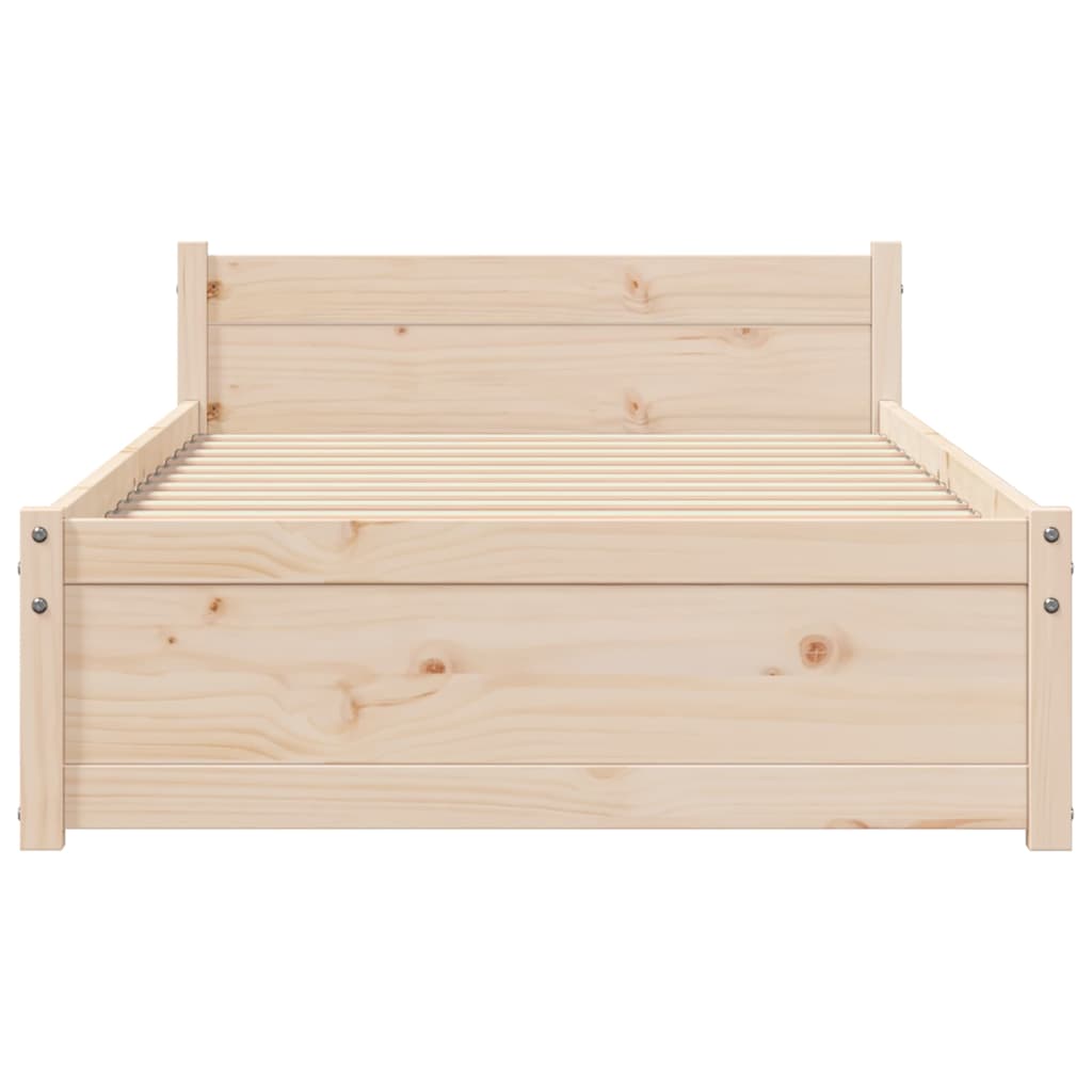 Cadre de lit sans matelas bois massif 90x200 cm - XIOS
