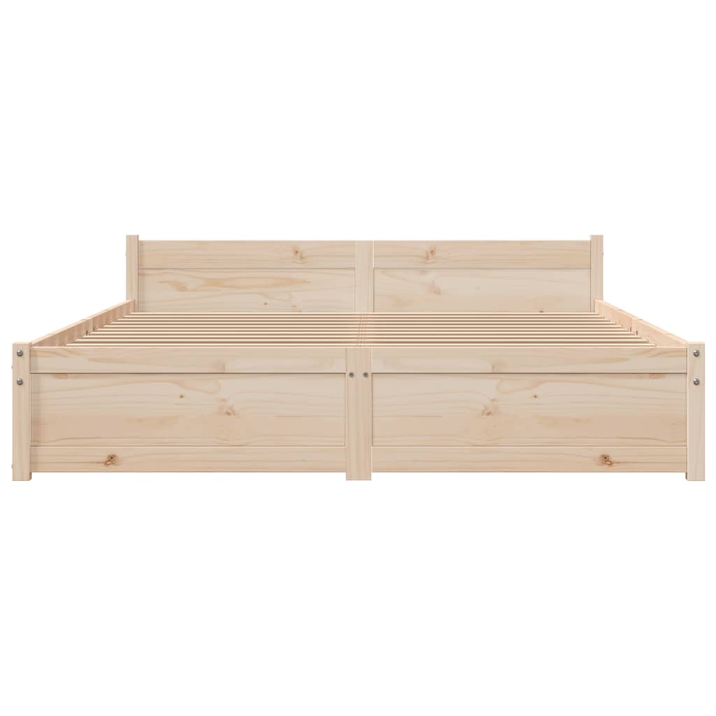 Cadre de lit sans matelas bois massif 150x200 cm - XIOS