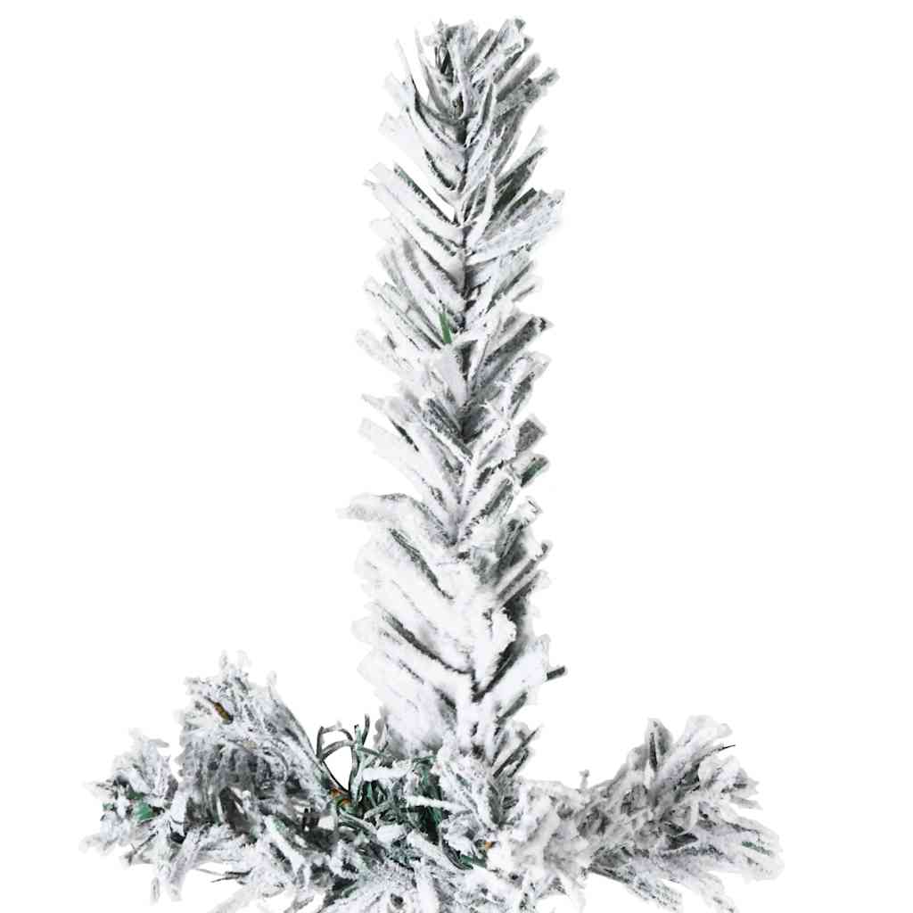 Demi sapin de Noël artificiel mince avec neige floquée 150 cm - XIOS