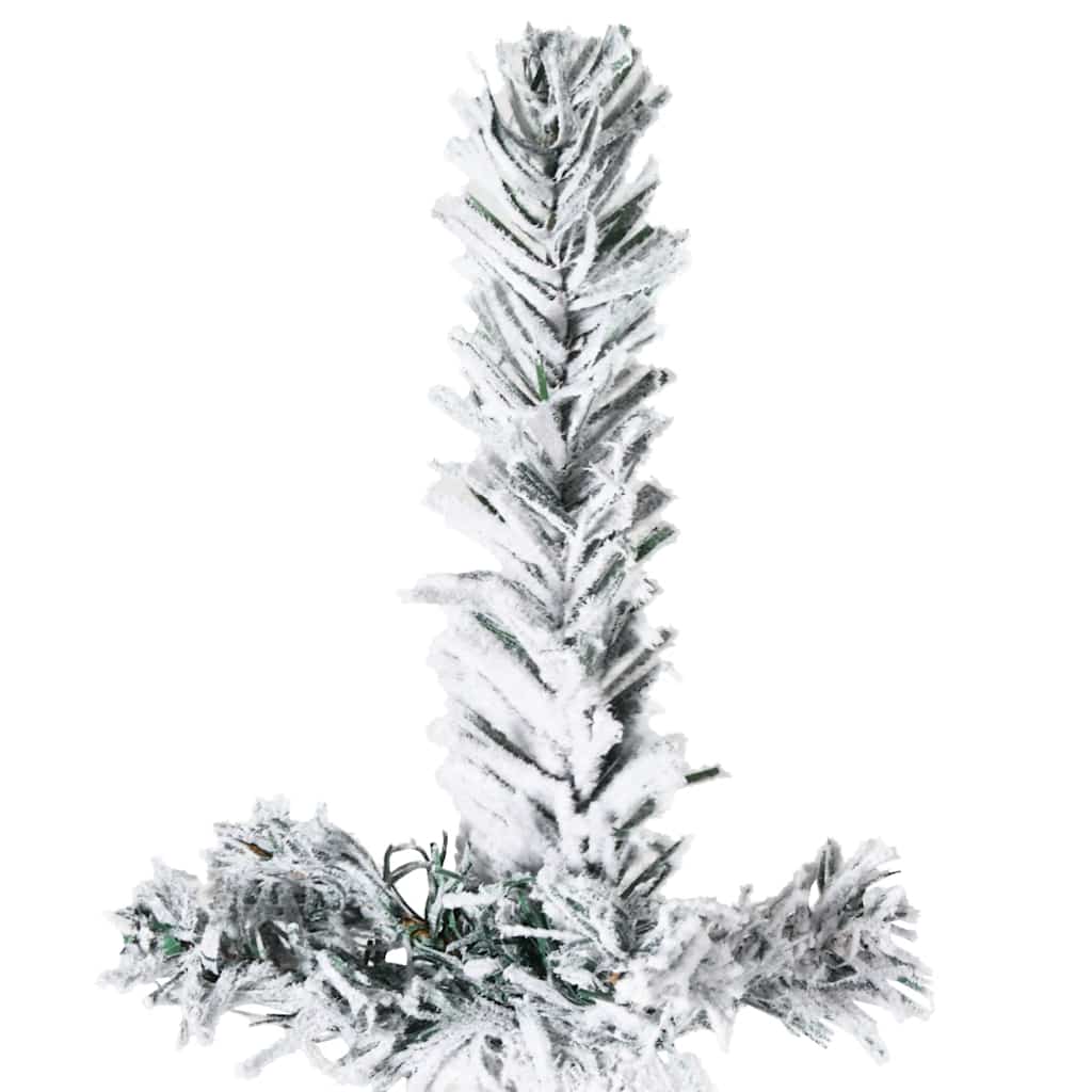Demi sapin de Noël artificiel mince avec neige floquée 180 cm - XIOS