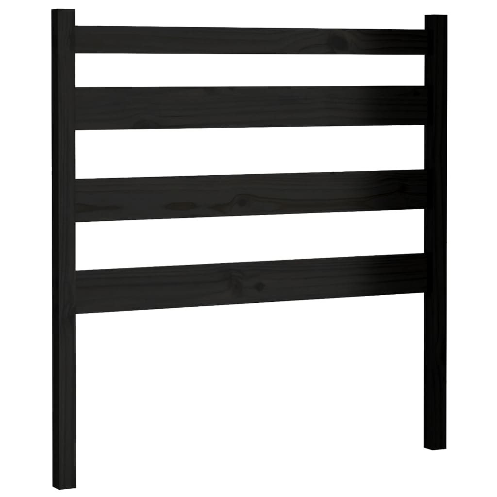 Tête de lit Noir 81x4x100 cm Bois massif de pin - XIOS