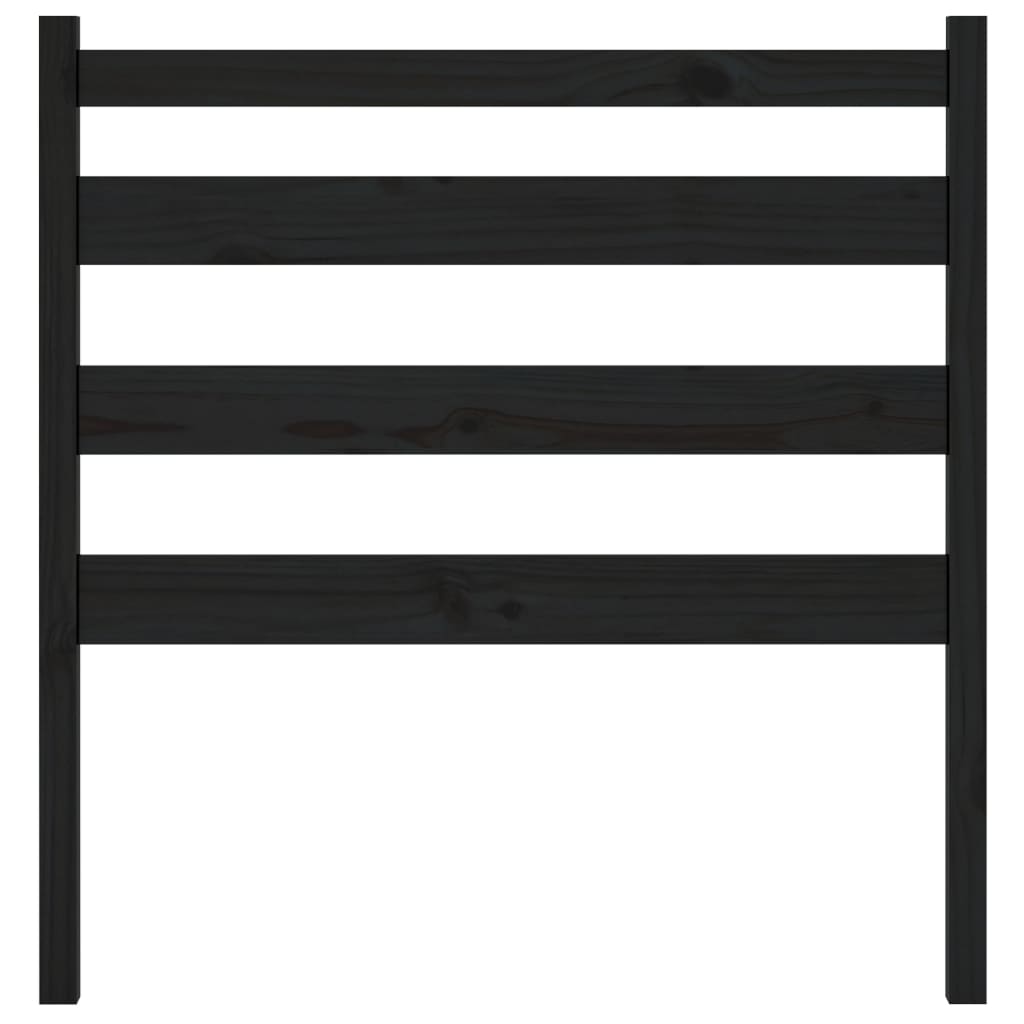 Tête de lit Noir 81x4x100 cm Bois massif de pin - XIOS