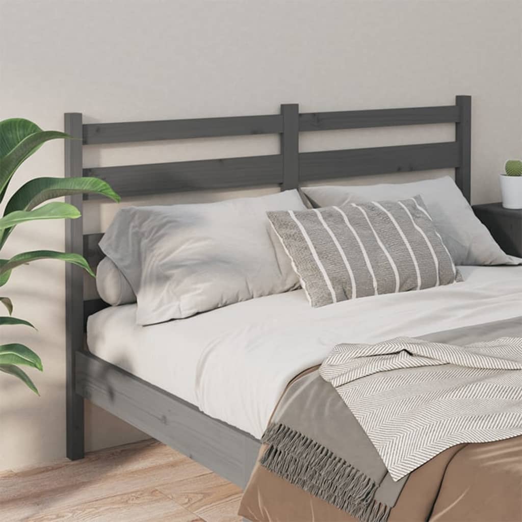 Tête de lit Gris 126x4x100 cm Bois massif de pin - XIOS