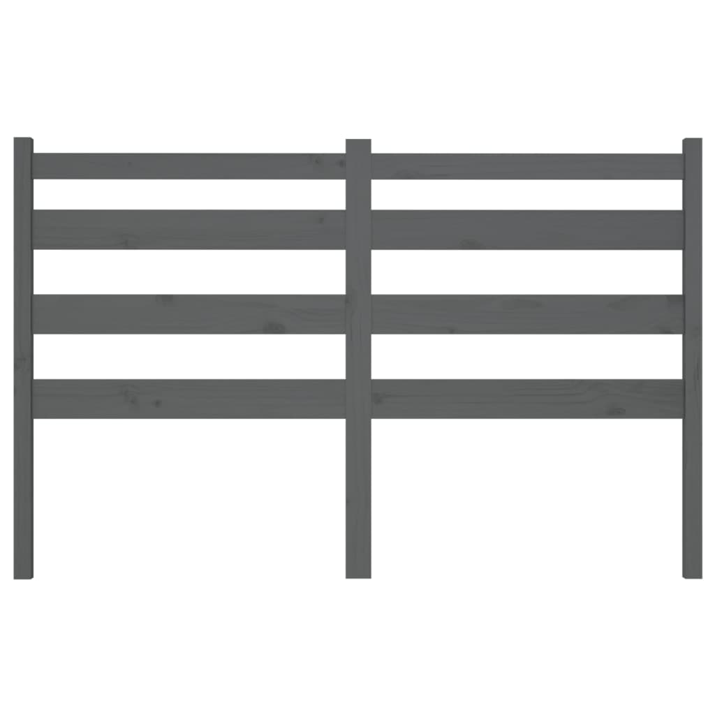 Tête de lit Gris 126x4x100 cm Bois massif de pin - XIOS