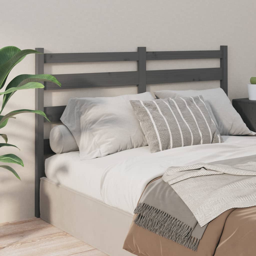 Tête de lit Gris 126x4x100 cm Bois massif de pin - XIOS