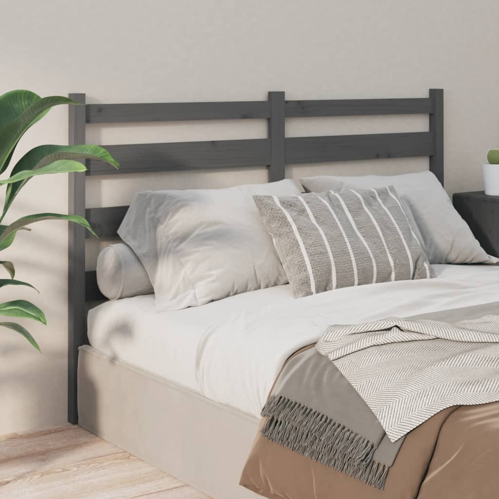 Tête de lit Gris 166x4x100 cm Bois massif de pin - XIOS