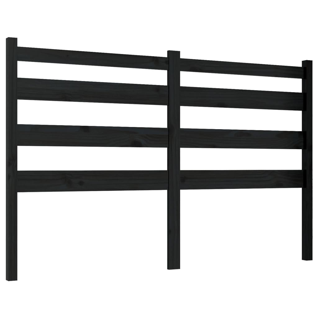 Tête de lit Noir 166x4x100 cm Bois massif de pin - XIOS