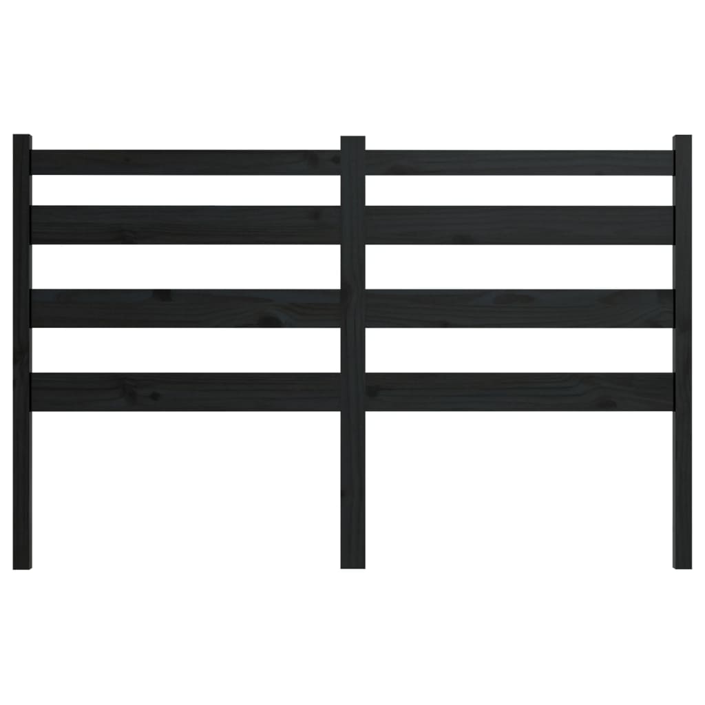 Tête de lit Noir 206x4x100 cm Bois massif de pin - XIOS