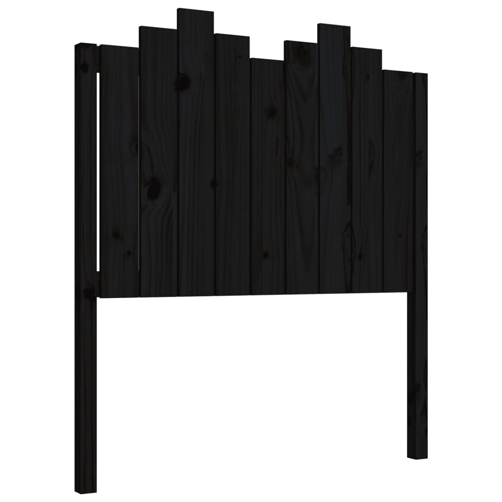 Tête de lit Noir 96x4x110 cm Bois massif de pin - XIOS