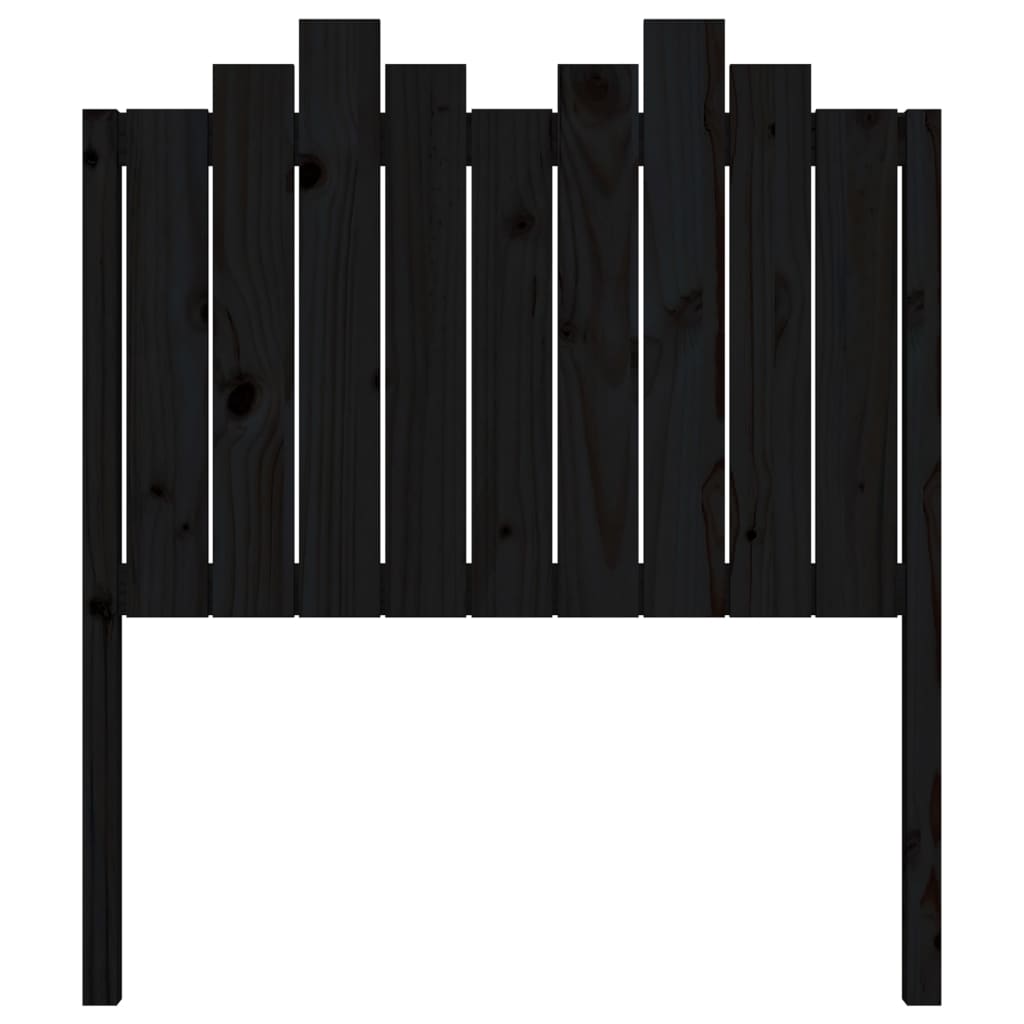 Tête de lit Noir 96x4x110 cm Bois massif de pin - XIOS
