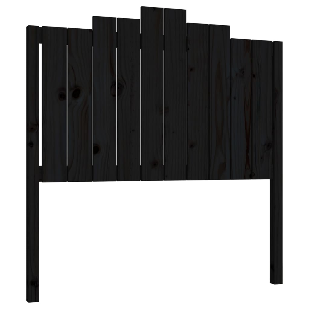 Tête de lit Noir 106x4x110 cm Bois massif de pin - XIOS