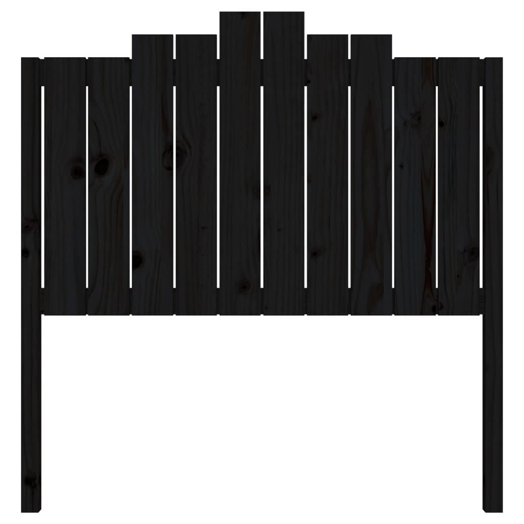 Tête de lit Noir 106x4x110 cm Bois massif de pin - XIOS