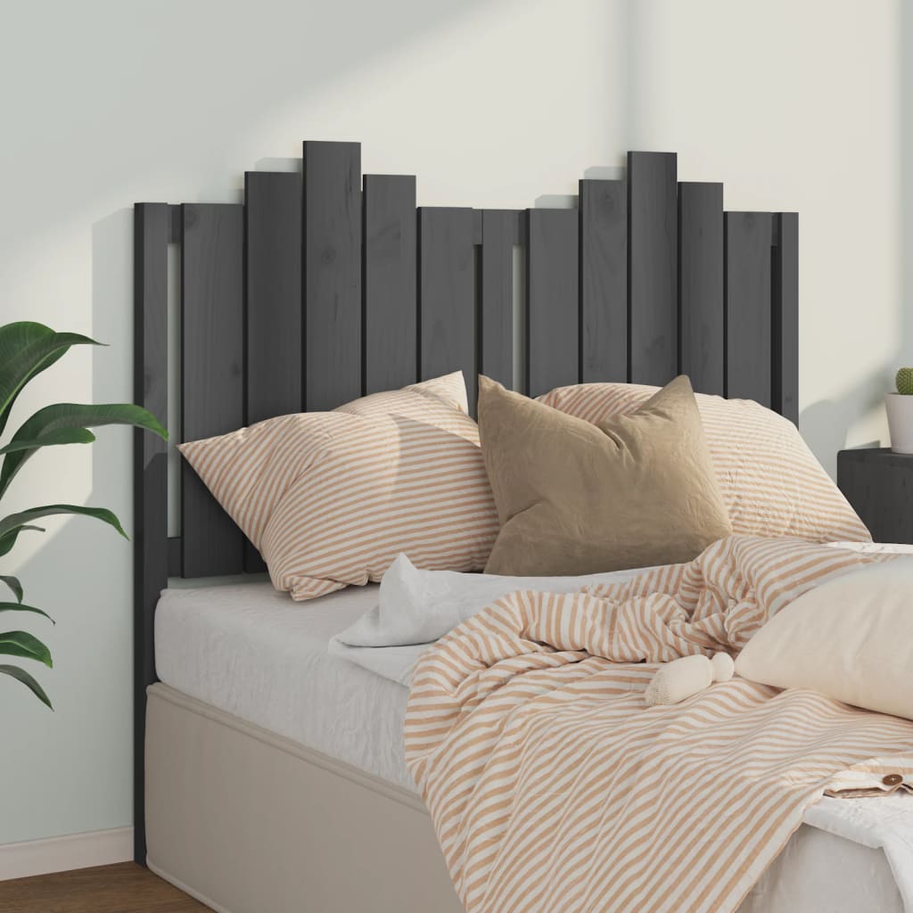 Tête de lit Gris 126x4x110 cm Bois massif de pin - XIOS