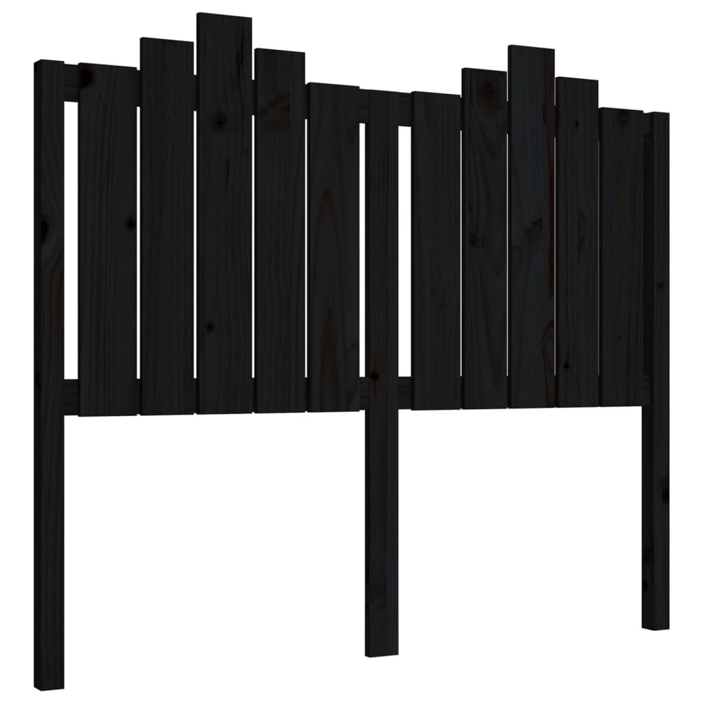 Tête de lit Noir 126x4x110 cm Bois massif de pin - XIOS