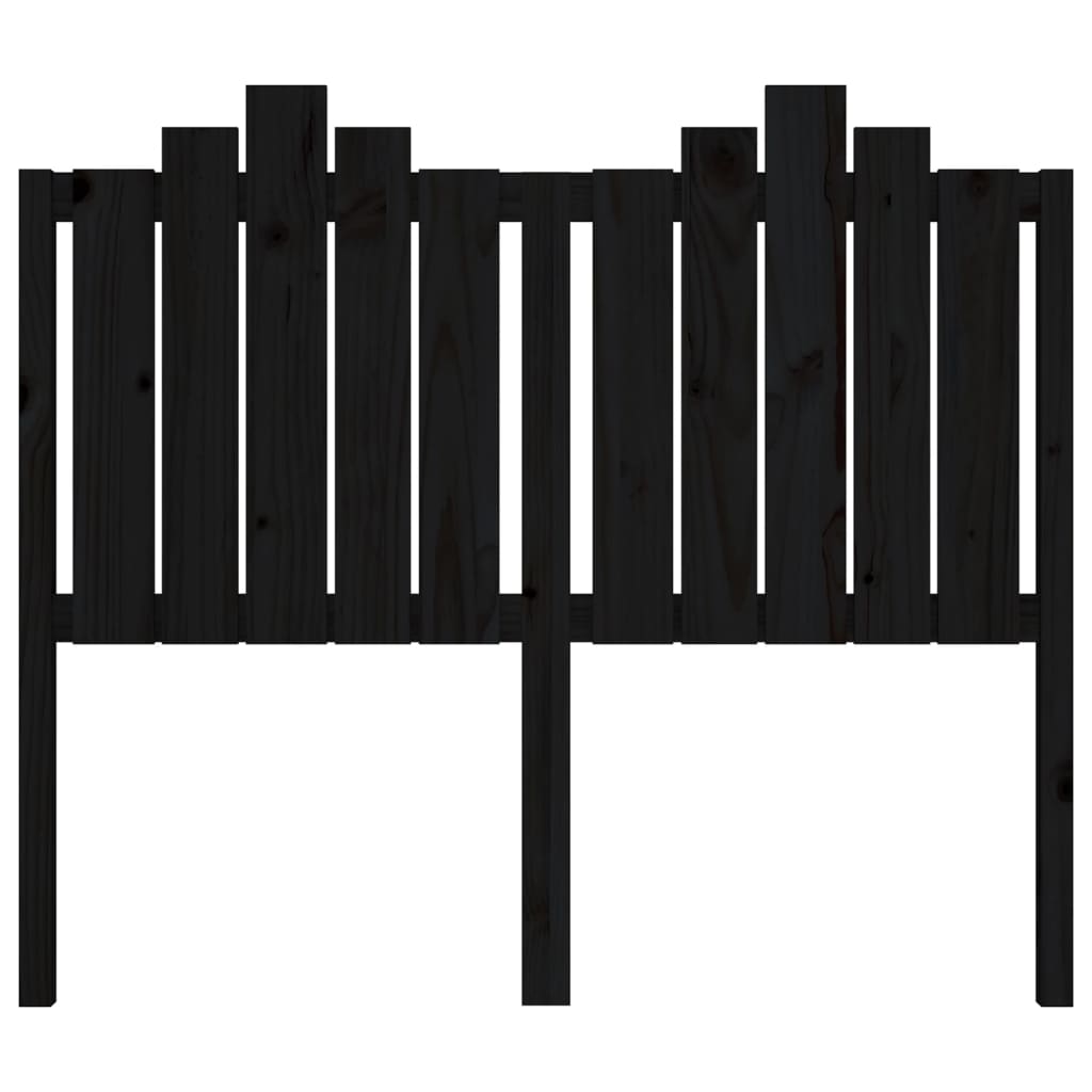 Tête de lit Noir 126x4x110 cm Bois massif de pin - XIOS