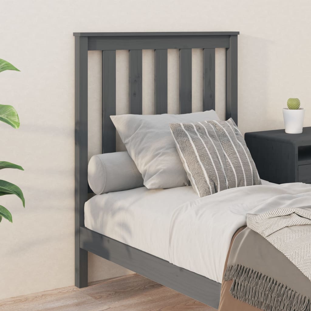 Tête de lit Gris 81x6x101 cm Bois massif de pin - XIOS