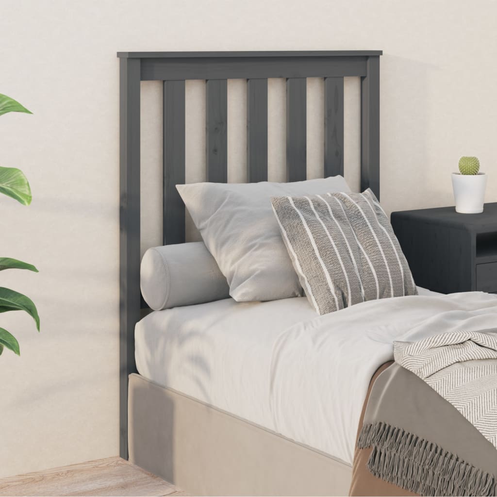 Tête de lit Gris 81x6x101 cm Bois massif de pin - XIOS