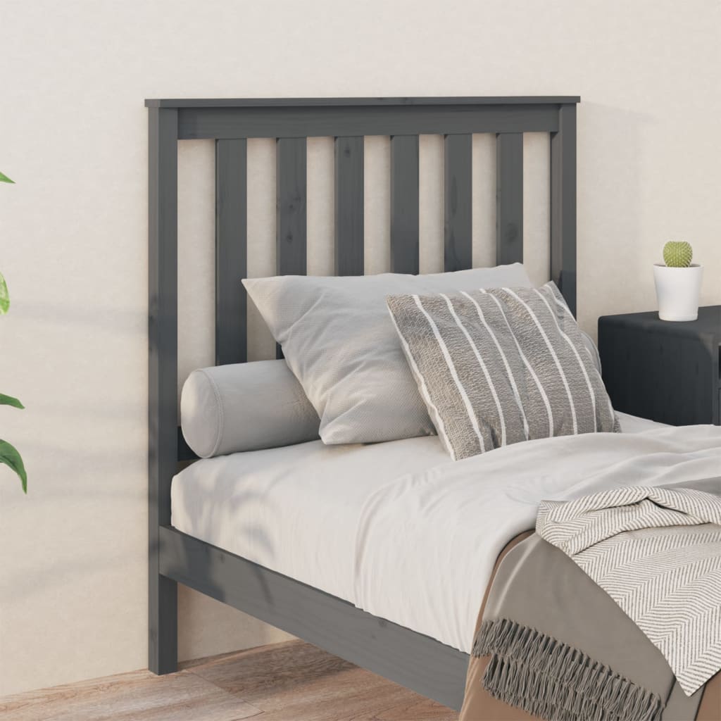 Tête de lit Gris 96x6x101 cm Bois massif de pin - XIOS