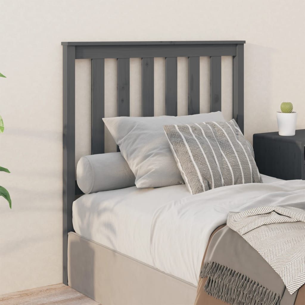 Tête de lit Gris 96x6x101 cm Bois massif de pin - XIOS