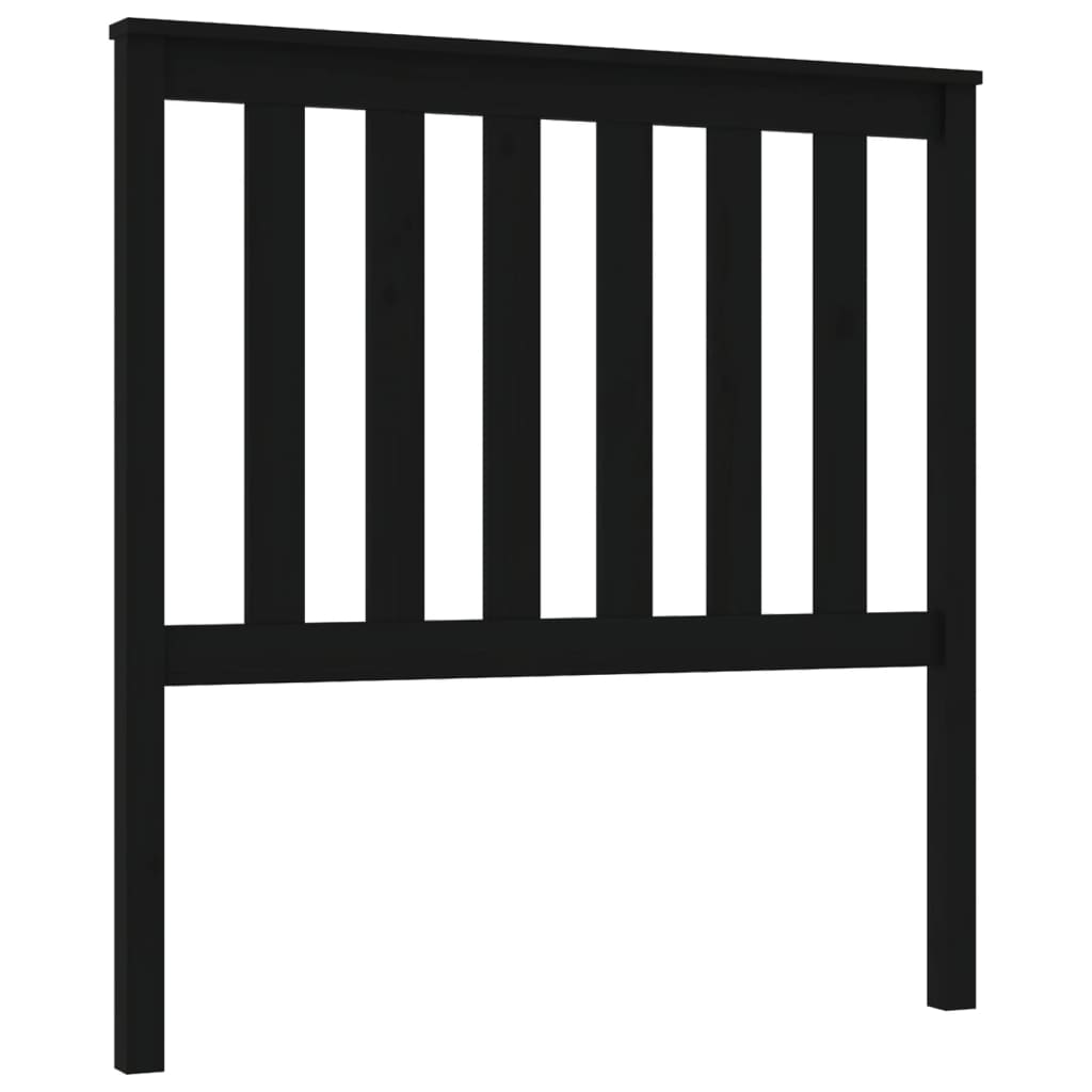 Tête de lit Noir 96x6x101 cm Bois massif de pin - XIOS