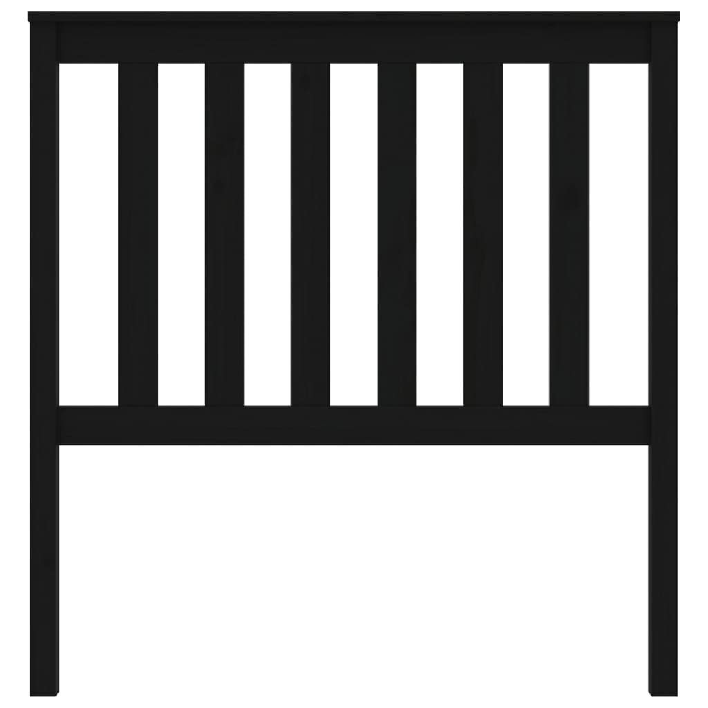 Tête de lit Noir 96x6x101 cm Bois massif de pin - XIOS