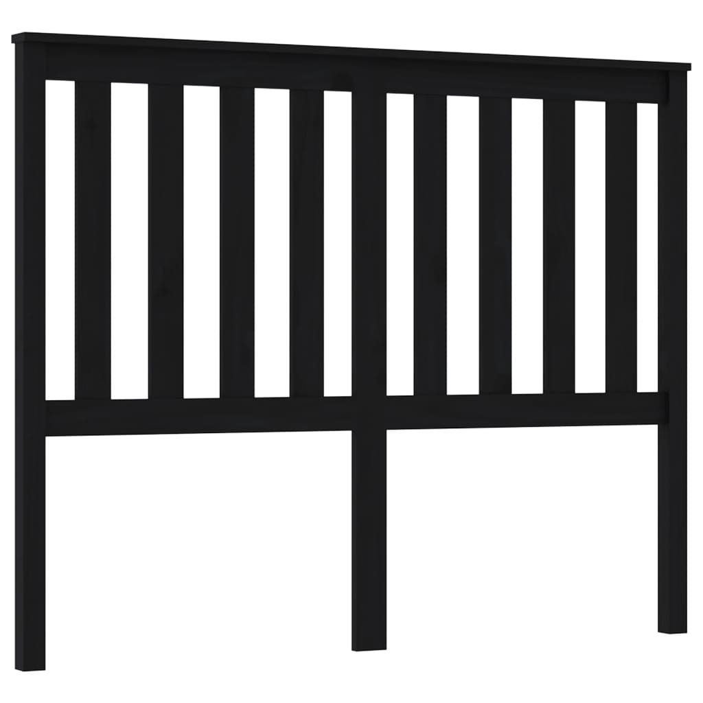 Tête de lit Noir 126x6x101 cm Bois massif de pin - XIOS