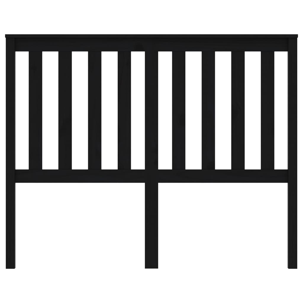 Tête de lit Noir 126x6x101 cm Bois massif de pin - XIOS
