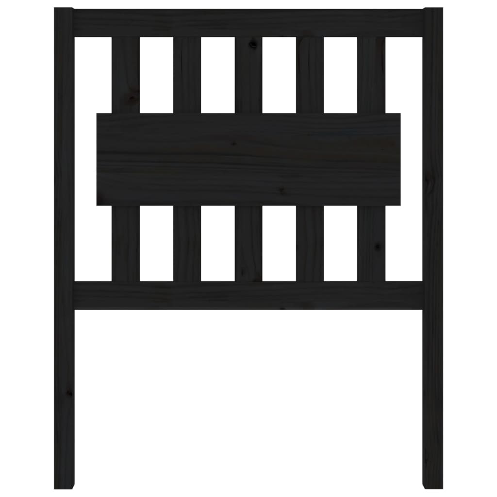 Tête de lit Noir 80,5x4x100 cm Bois massif de pin - XIOS