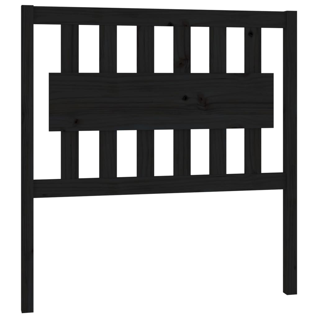 Tête de lit Noir 95,5x4x100 cm Bois massif de pin - XIOS