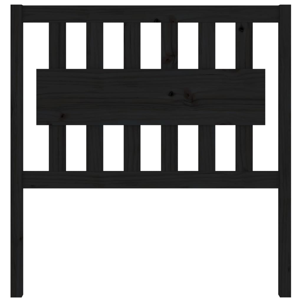 Tête de lit Noir 95,5x4x100 cm Bois massif de pin - XIOS