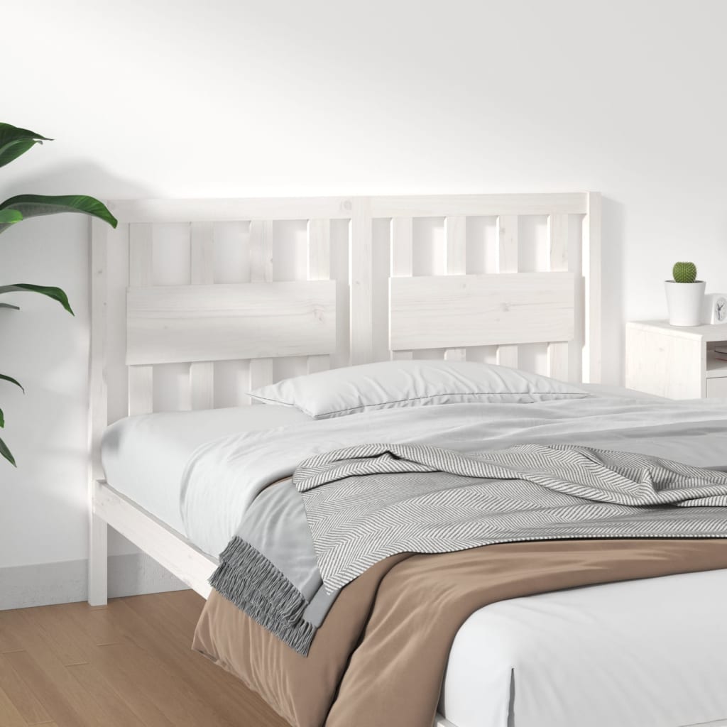 Tête de lit Blanc 125,5x4x100 cm Bois massif de pin - XIOS