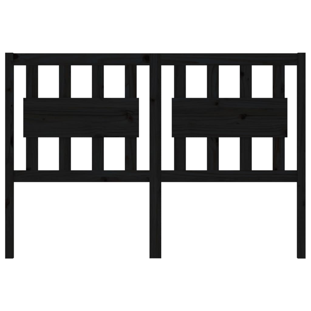 Tête de lit Noir 125,5x4x100 cm Bois massif de pin - XIOS