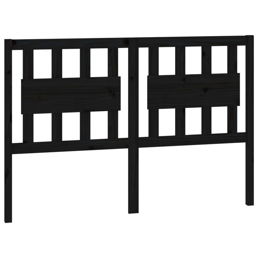 Tête de lit Noir 145,5x4x100 cm Bois massif de pin - XIOS
