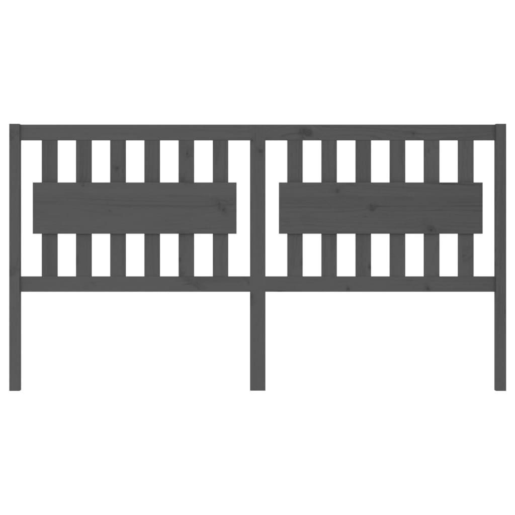 Tête de lit Gris 185,5x4x100 cm Bois massif de pin - XIOS