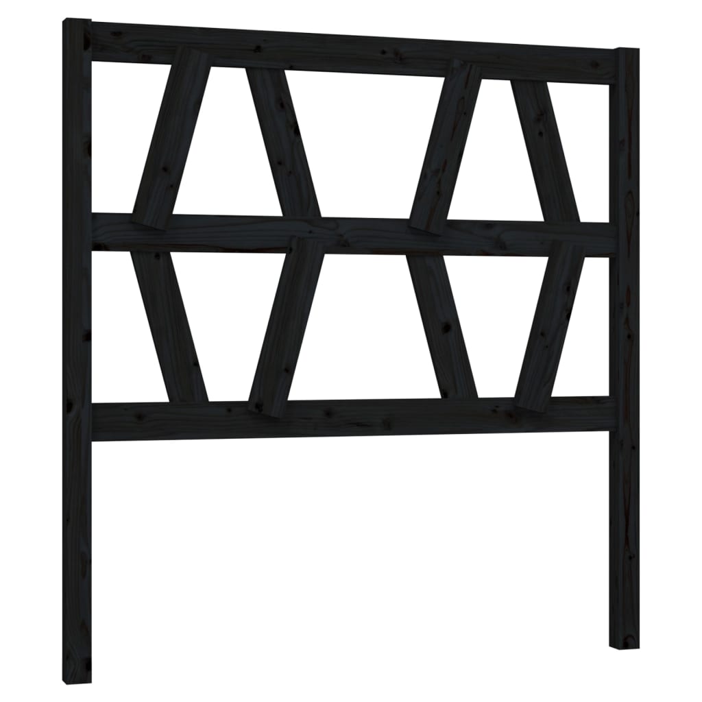 Tête de lit Noir 96x4x100 cm Bois massif de pin - XIOS