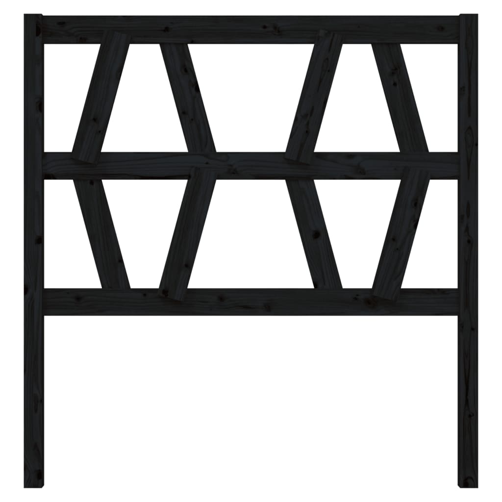Tête de lit Noir 96x4x100 cm Bois massif de pin - XIOS