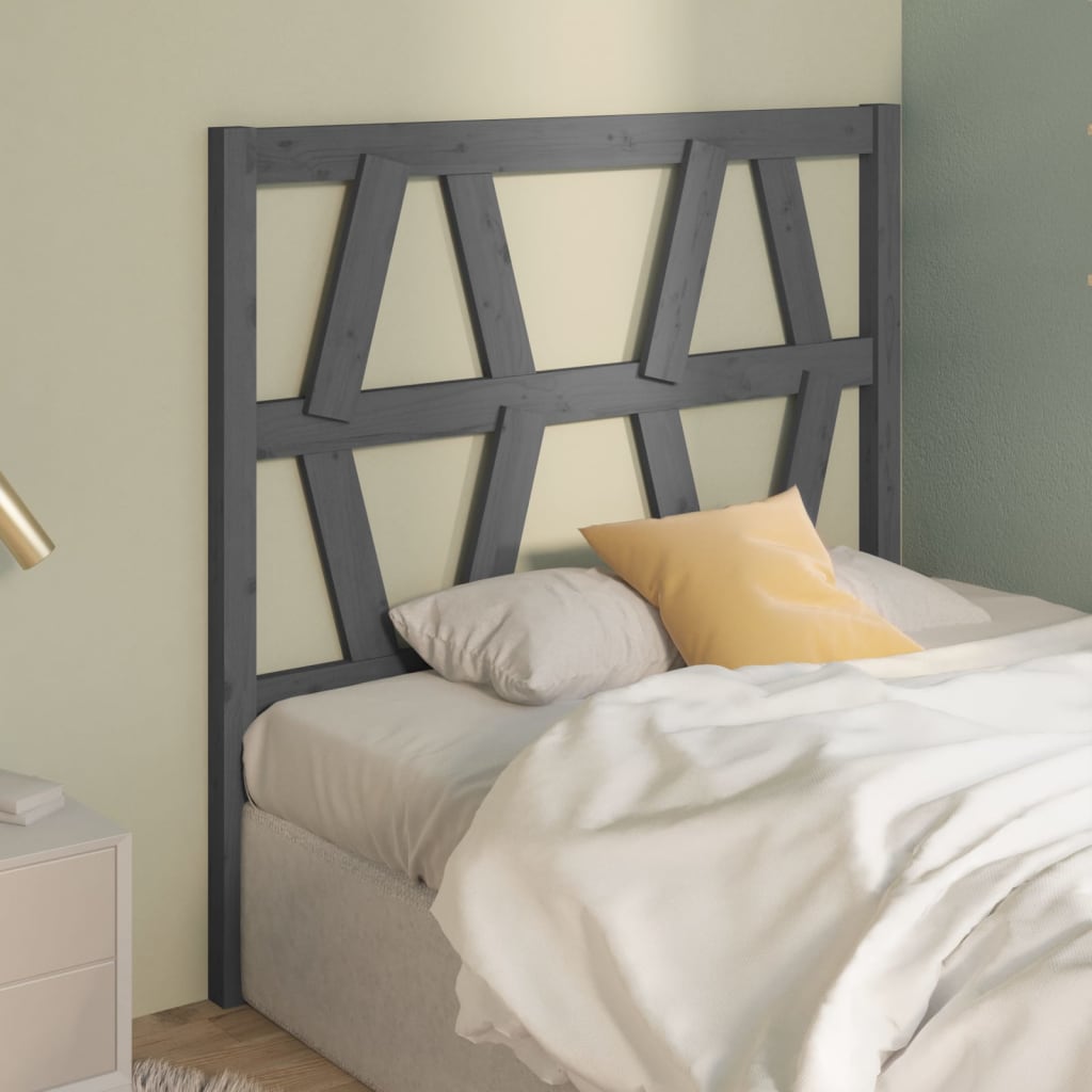 Tête de lit Gris 106x4x100 cm Bois massif de pin - XIOS