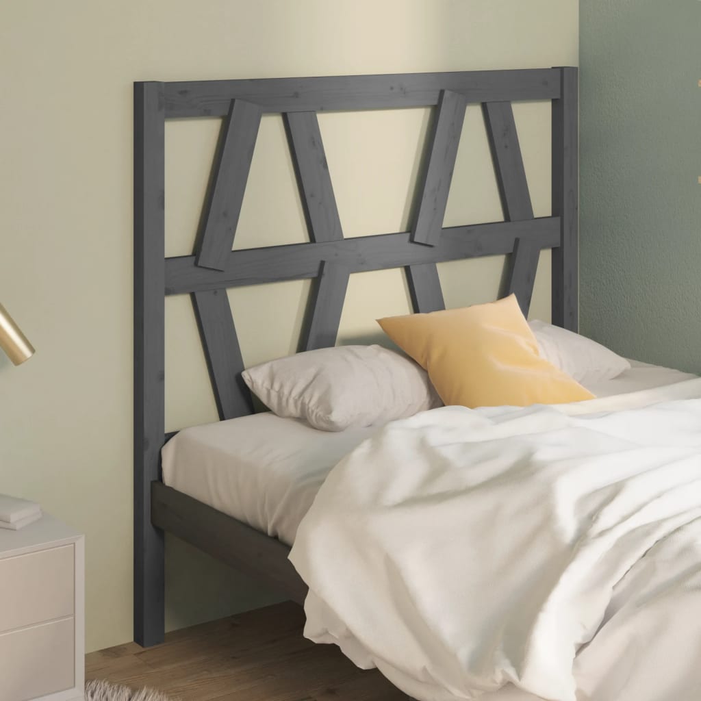 Tête de lit Gris 106x4x100 cm Bois massif de pin - XIOS