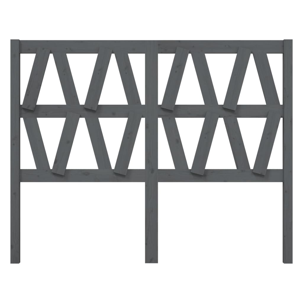 Tête de lit Gris 126x4x100 cm Bois massif de pin - XIOS