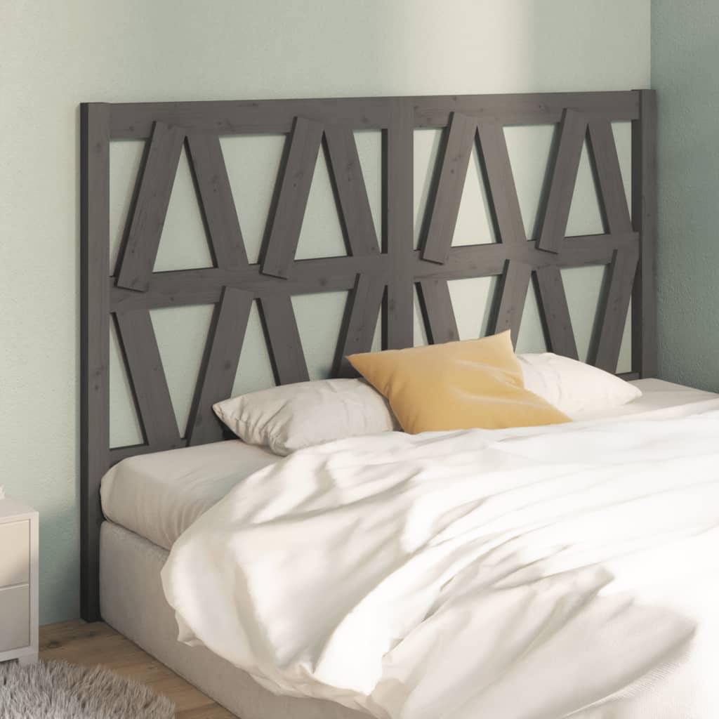 Tête de lit Gris 126x4x100 cm Bois massif de pin - XIOS