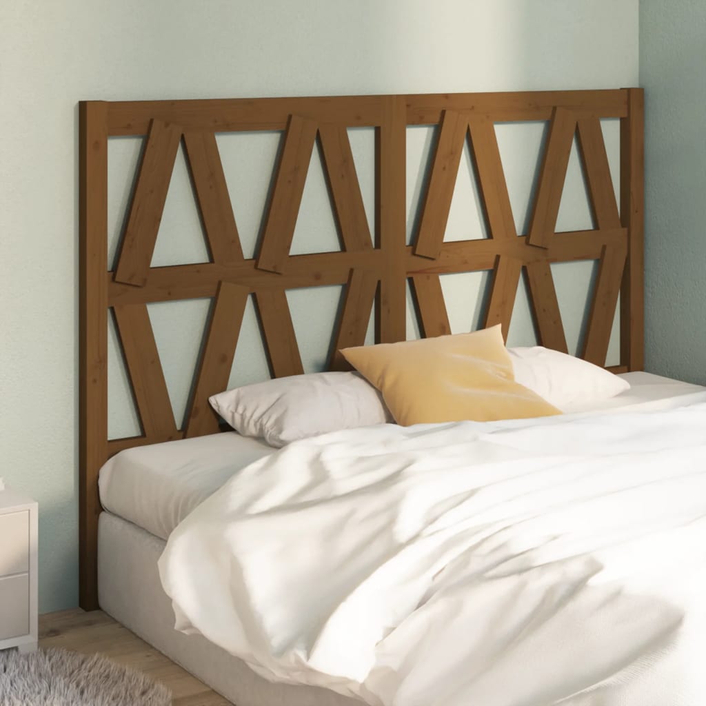 Tête de lit Marron miel 126x4x100 cm Bois massif de pin - XIOS