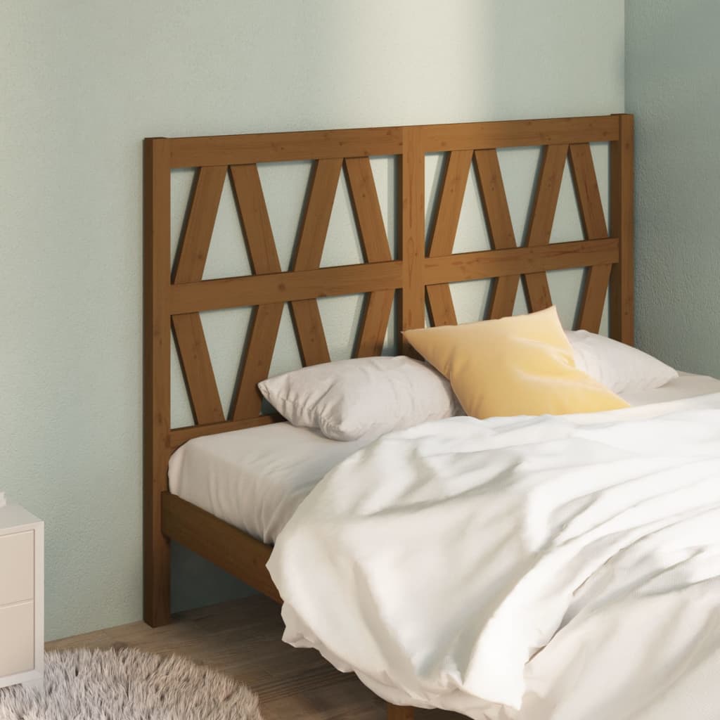 Tête de lit Marron miel 126x4x100 cm Bois massif de pin - XIOS