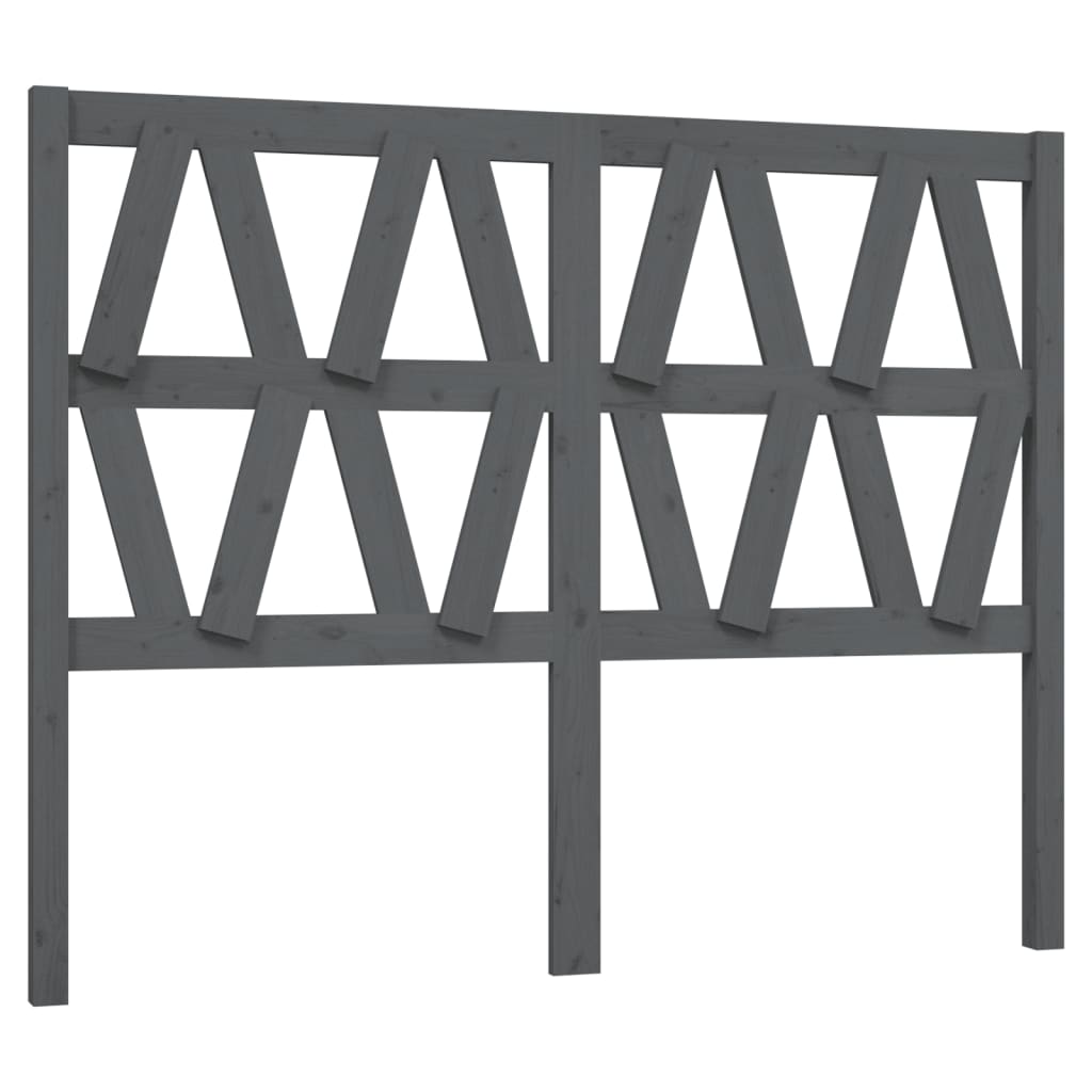 Tête de lit Gris 146x4x100 cm Bois massif de pin - XIOS
