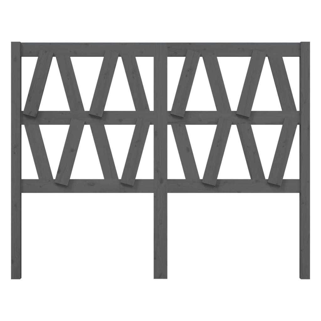 Tête de lit Gris 146x4x100 cm Bois massif de pin - XIOS