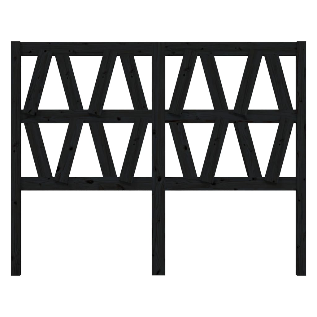 Tête de lit Noir 166x4x100 cm Bois massif de pin - XIOS