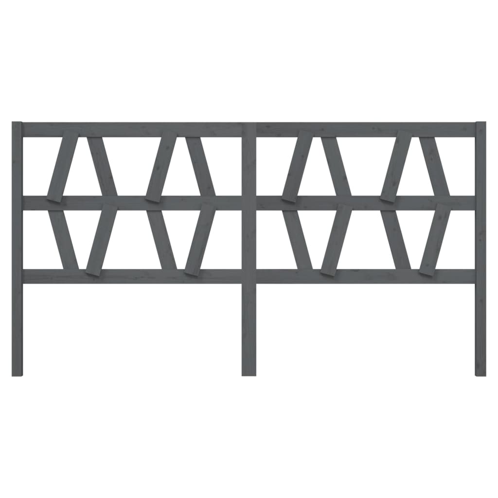 Tête de lit Gris 206x4x100 cm Bois massif de pin - XIOS