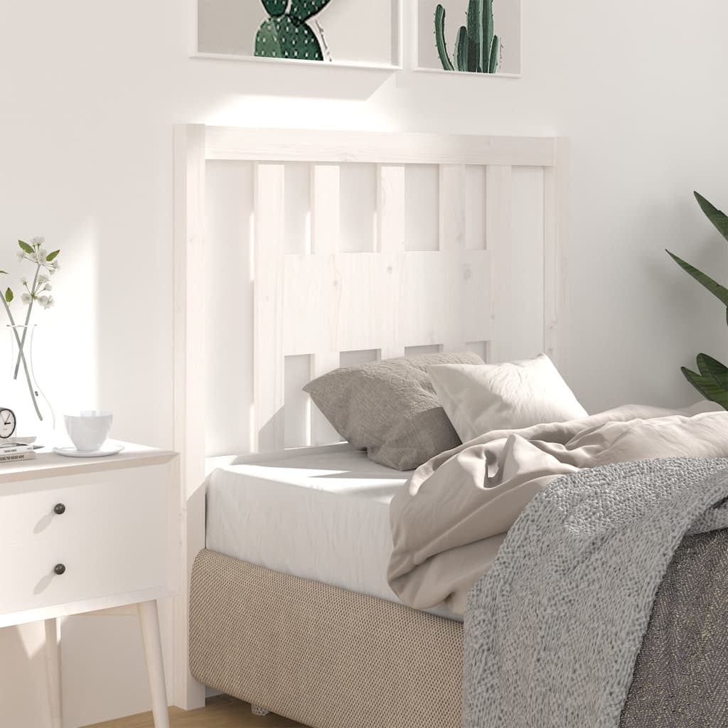 Tête de lit Blanc 96x4x100 cm Bois massif de pin - XIOS
