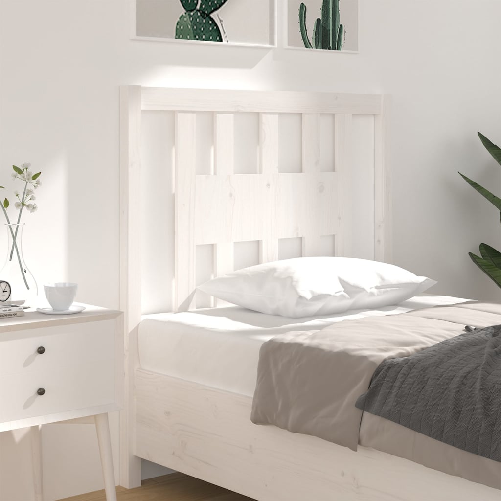 Tête de lit Blanc 96x4x100 cm Bois massif de pin - XIOS