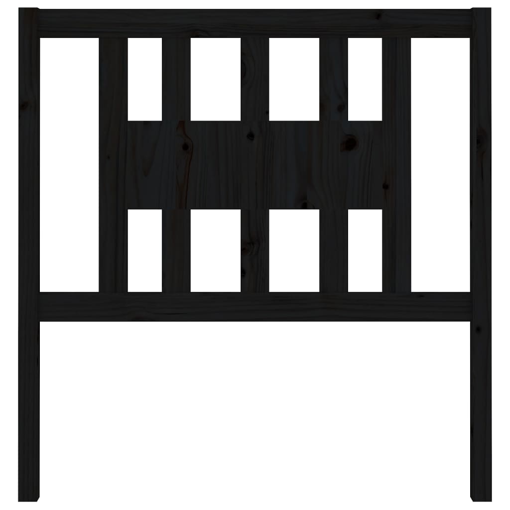 Tête de lit Noir 96x4x100 cm Bois massif de pin - XIOS