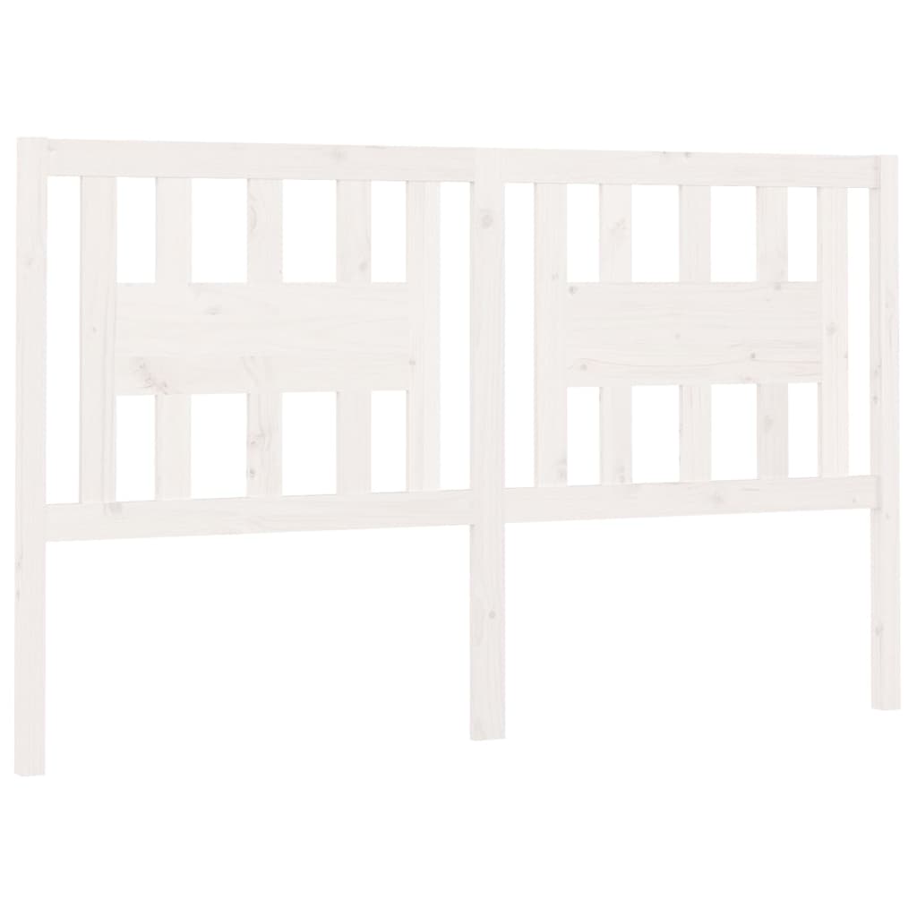 Tête de lit Blanc 126x4x100 cm Bois massif de pin - XIOS